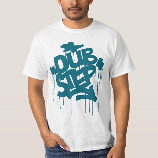 T-shirt Bleu de récif de Dubstep FatCap (Devant)