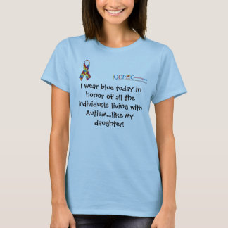 T-shirt bleu de sensibilisation sur l'autisme du
