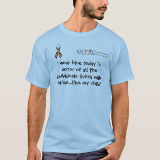 T-shirt bleu de sensibilisation sur l'autisme du