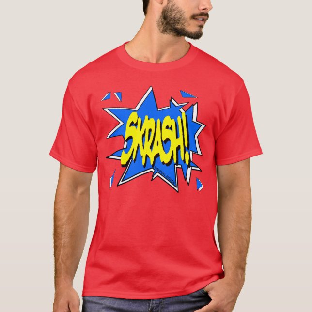 T-shirt bleu de skrash (Devant)