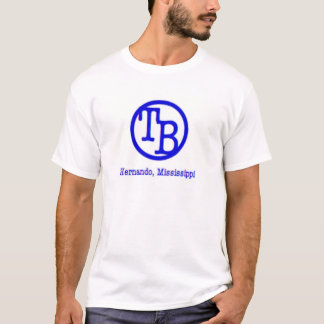 T-shirt bleu de TB de cercle