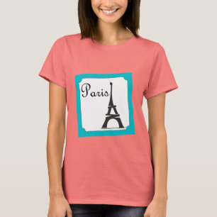 T-shirt Bleu de timbre de Paris