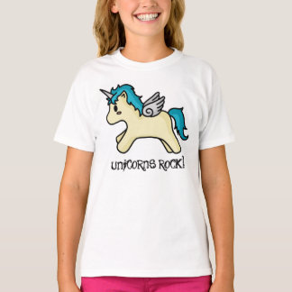 T-shirt bleu de Unicorns Rock