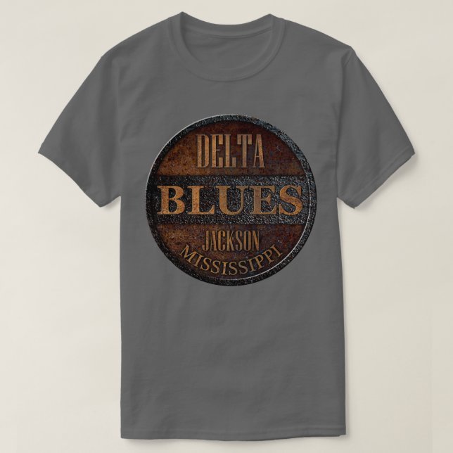 T-shirt Bleu delta rouillé (Design devant)