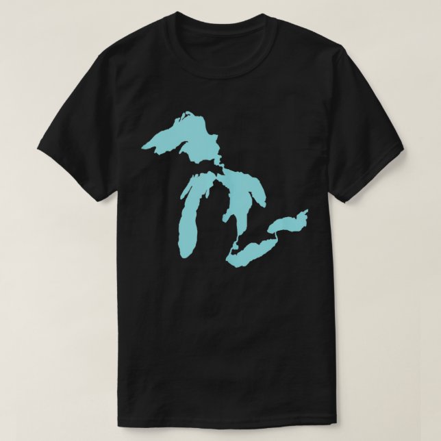 T-shirt Bleu des Grands Lacs (Design devant)