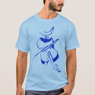 T-shirt Bleu d'homme de violon