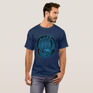T-shirt bleu d'obscurité d'ours d'esprit de bleue