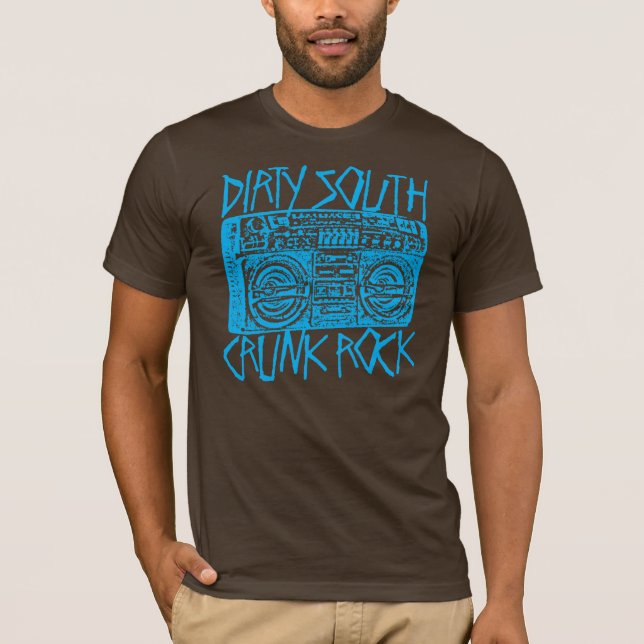 T-shirt Bleu du sud sale de Lil Jon "Boombox " (Devant)