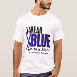 T-shirt Bleu d'usage du cancer du colon I pour ma maman 10