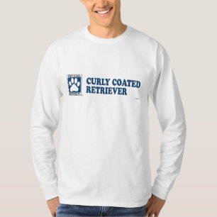T-shirt Bleu enduit bouclé de chien d'arrêt