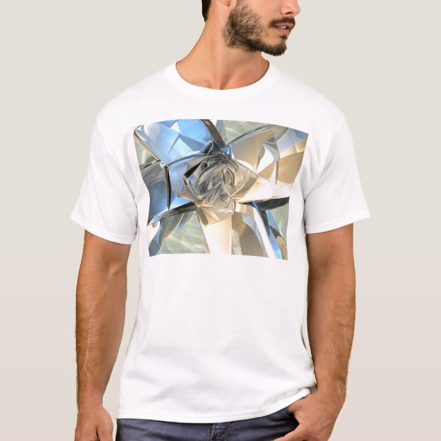 T-shirt Bleu Et Beige (Devant)