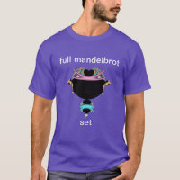 T-shirt bleu et rose ensemble mandelbrot complet