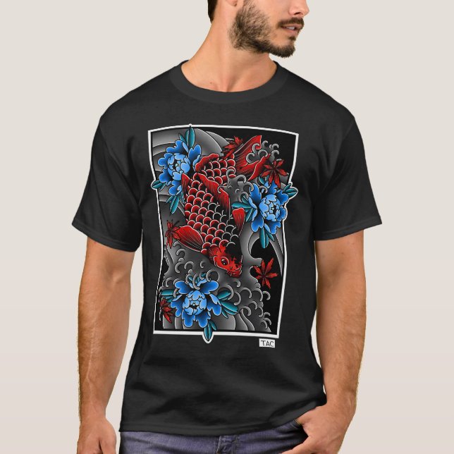T-shirt Bleu et Rouge (Devant)