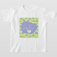T-shirt bleu et vert Floral Kindness Youth