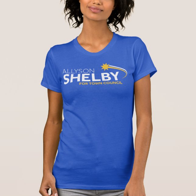 T-shirt bleu femme (Devant)