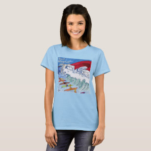 T-shirt bleu femme Surf Magnet