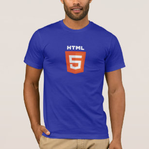 T-shirt bleu foncé HTML5