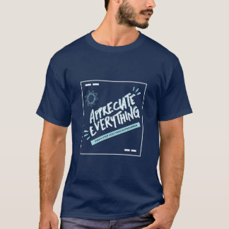 T-shirt bleu foncé Simple Typographie moderne