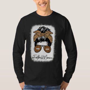 T-shirt Bleu Football Nonna Life avec Leopard Messy Bu