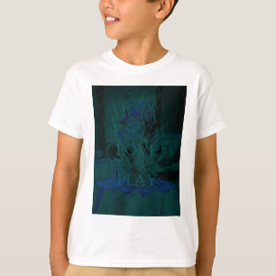 T-shirt Bleu Français Amour Manger Jouer Couleurs de fle