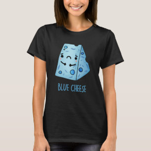 T-shirt Bleu Fromage drôle Pun triste BG foncé