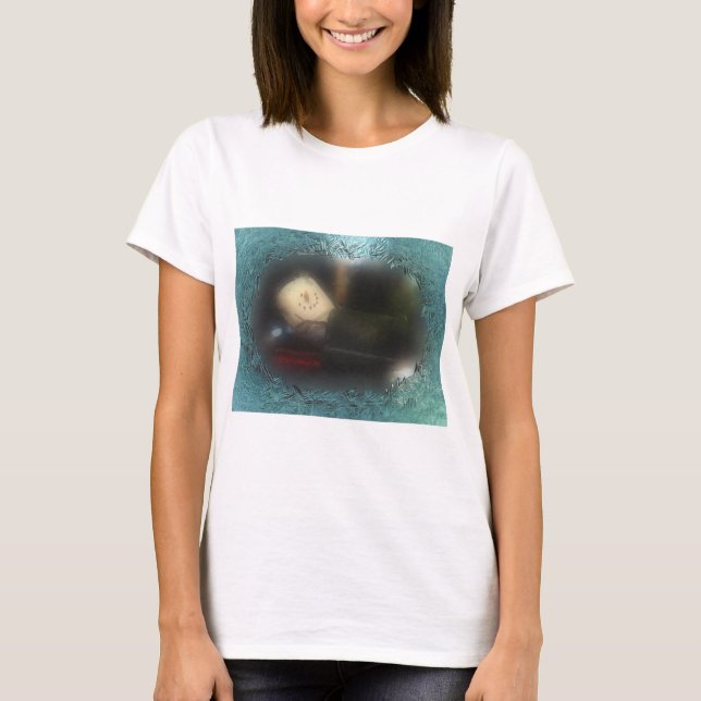 T-shirt Bleu glacé S'mores Snowman (Devant)