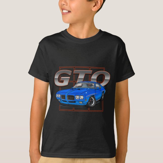 T-shirt Bleu GTO 1970 (Devant)