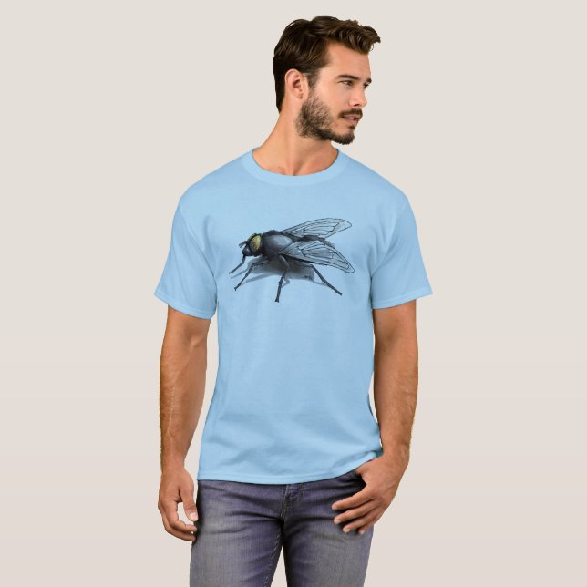 T-shirt bleu homme Fly Buddy (Devant entier)