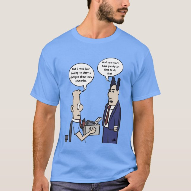 T-shirt bleu homme Rant Cartoon (Devant)