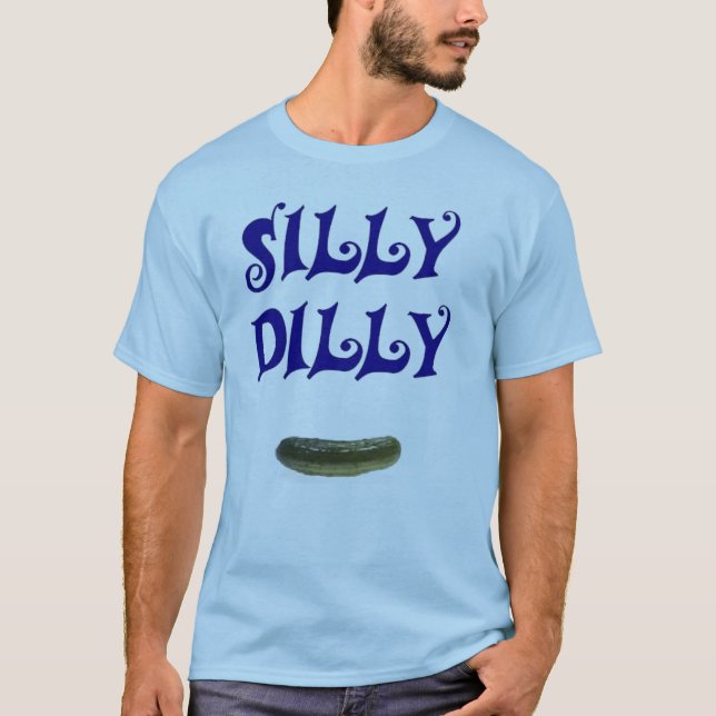 T-shirt Bleu idiot de Dilly (Devant)