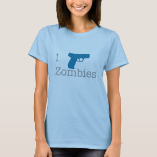 T-shirt Bleu II de zombi