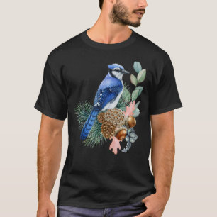 T-shirt Bleu Jay Oiseaux mignons Graphique animal