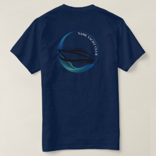 T-shirt Bleu Marine Ancre nautique club bateau marina