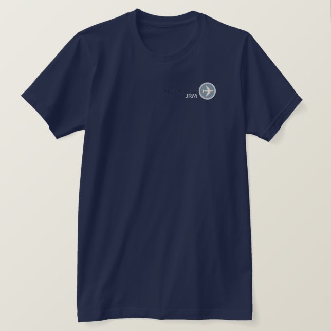 t-shirt bleu marine pour un pilote (Design devant)
