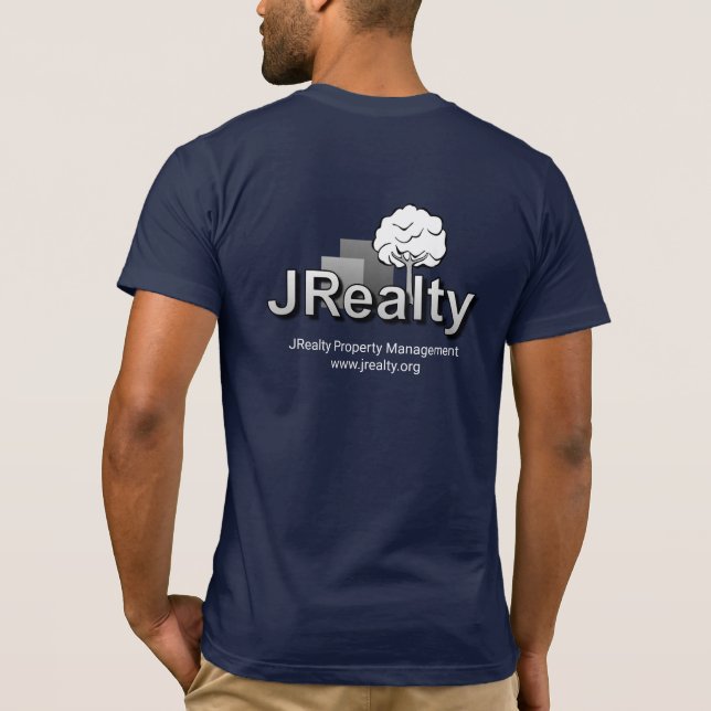T-shirt Bleu marine Tri-Blend (Dos)