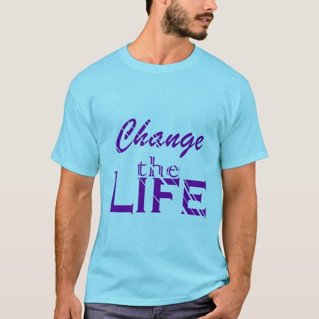 T-shirt bleu masculin (Devant)