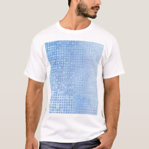 T-shirt Bleu mosaïque Abstrait : Arrière - plan brillant