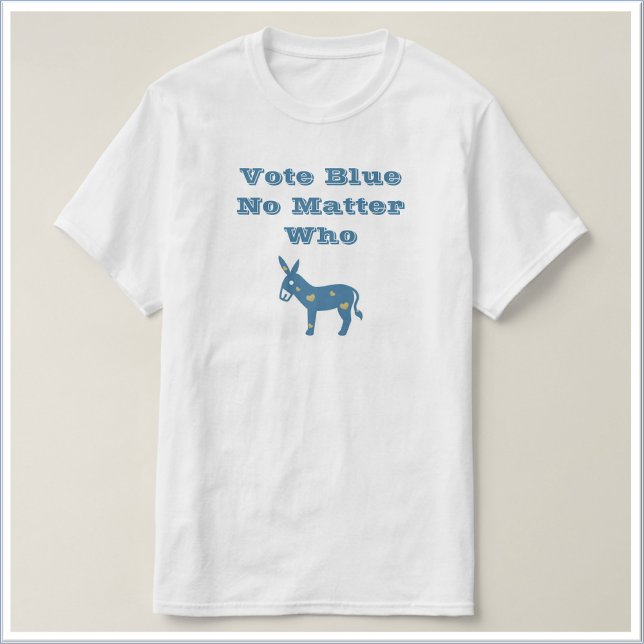 T-shirt Bleu mou Coeur âne VOTE BLEU (Créateur téléchargé)