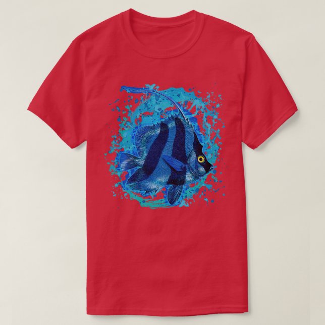 T-shirt Bleu Océan Poisson Aquatique Poisson Aquatique (Design devant)