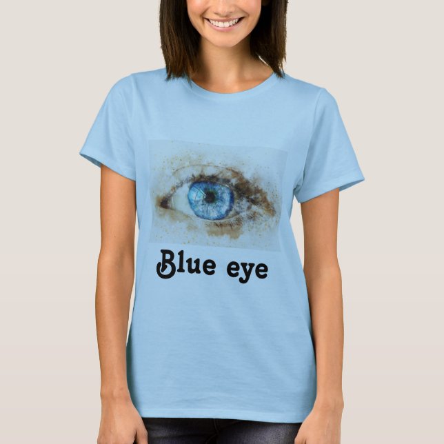 T-shirt bleu oeil (Devant)