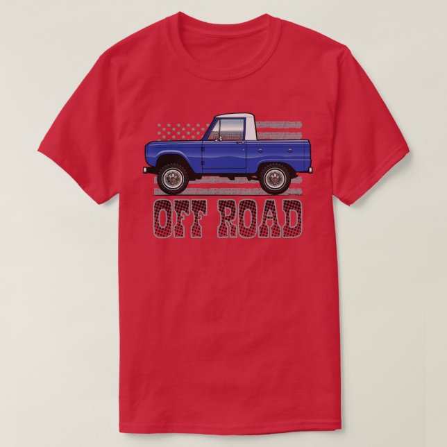T-shirt Bleu OffRoad (Design devant)