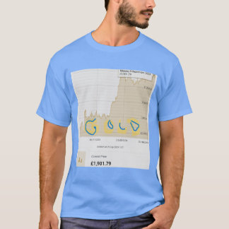 T-shirt Bleu-Or