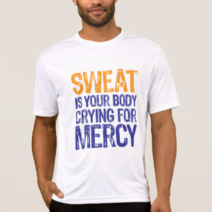 T-shirt Bleu orange de pitié de sueur