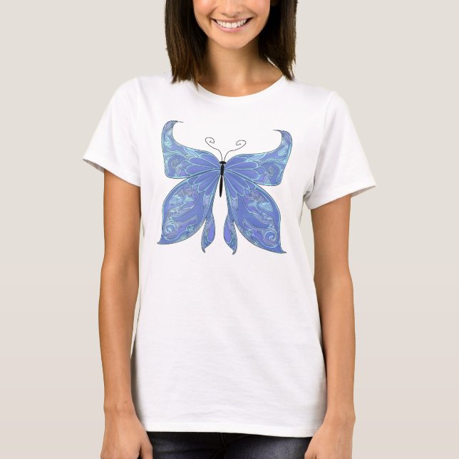 T-shirt Bleu papillon (Devant)