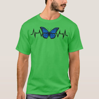 T-shirt Bleu papillon