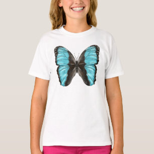 T-shirt Bleu papillon Insect Art Nature Lover Girl