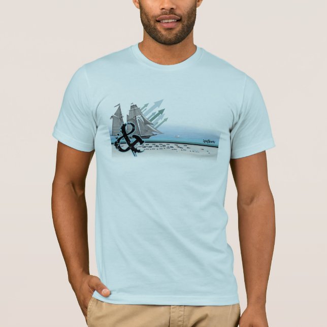 T-shirt "Bleu" par Nick (Devant)