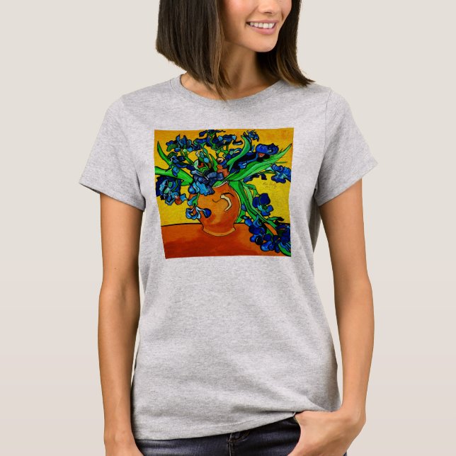 T-SHIRT BLEU PAR VOUS, FLEURS (Devant)