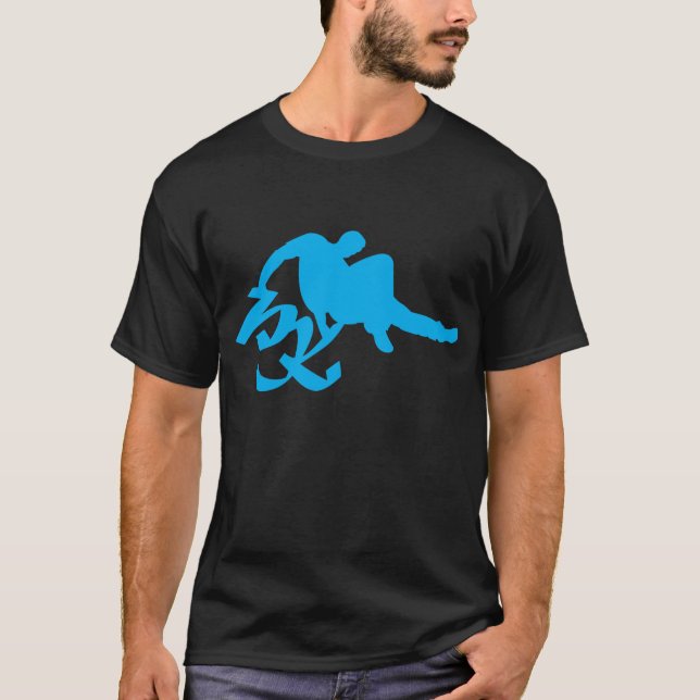 T-shirt Bleu paresseux du PK (Devant)