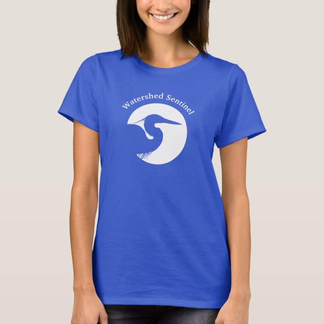 T-shirt bleu pour femmes  (Devant)